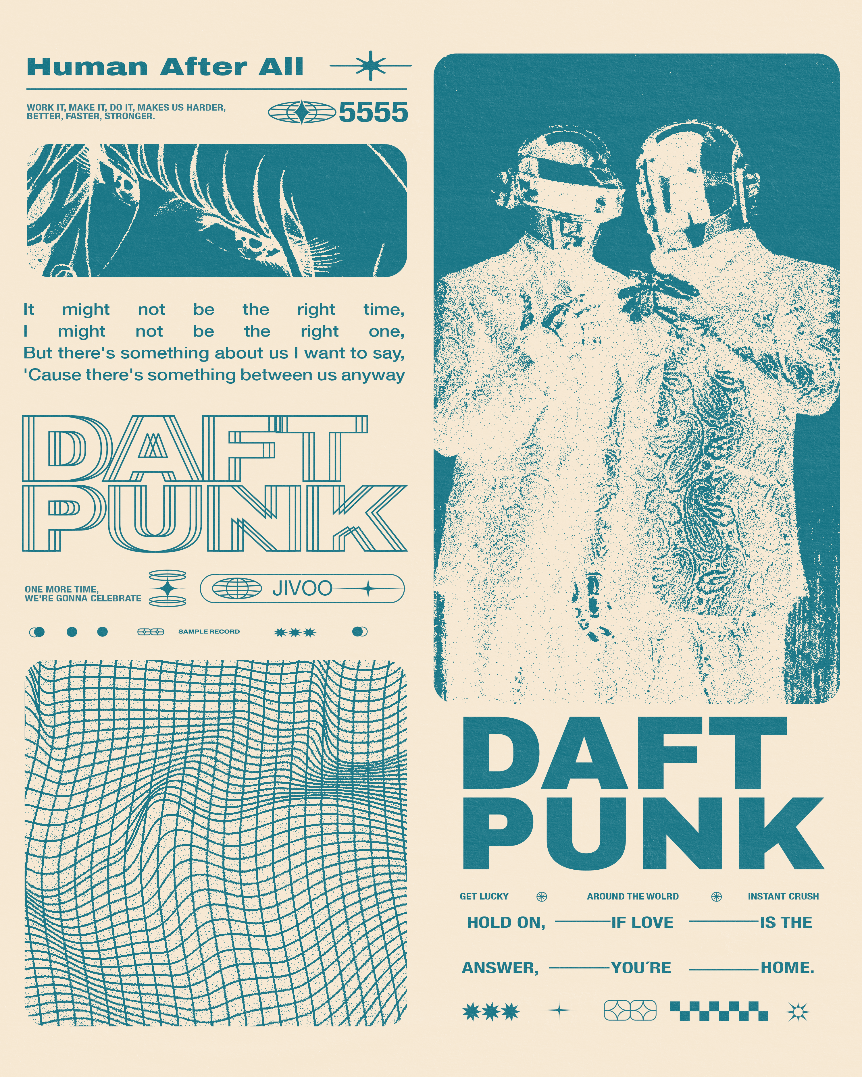daft punk white